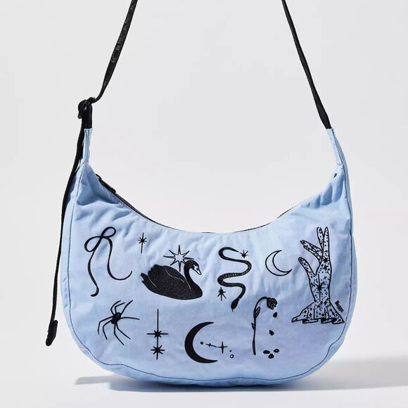 NWT Baggu Medium Crescent Bag - Embroidered Ballet Icons - Picture 1 of 8